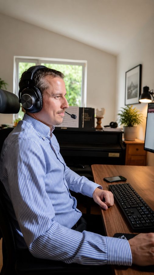 Gabriel Backmann bei der Arbeit